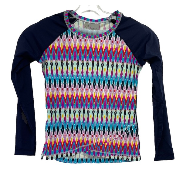 Athleta Tops - Athleta Womens Sz Small Multicolor Nylon Blend Pullover‎ Shirt (AA12)MW/OTs
